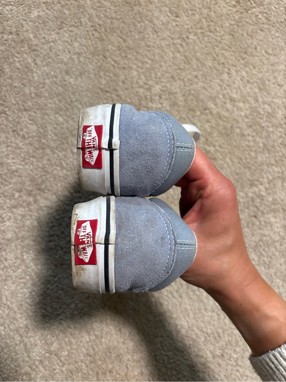 Vans Light Blue Suede Low-Top Sneakers